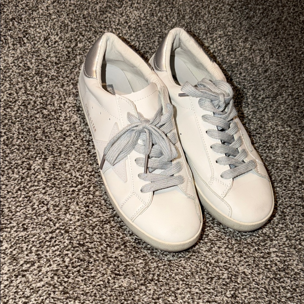 Inspired lookalike silver star golden goose sneakers